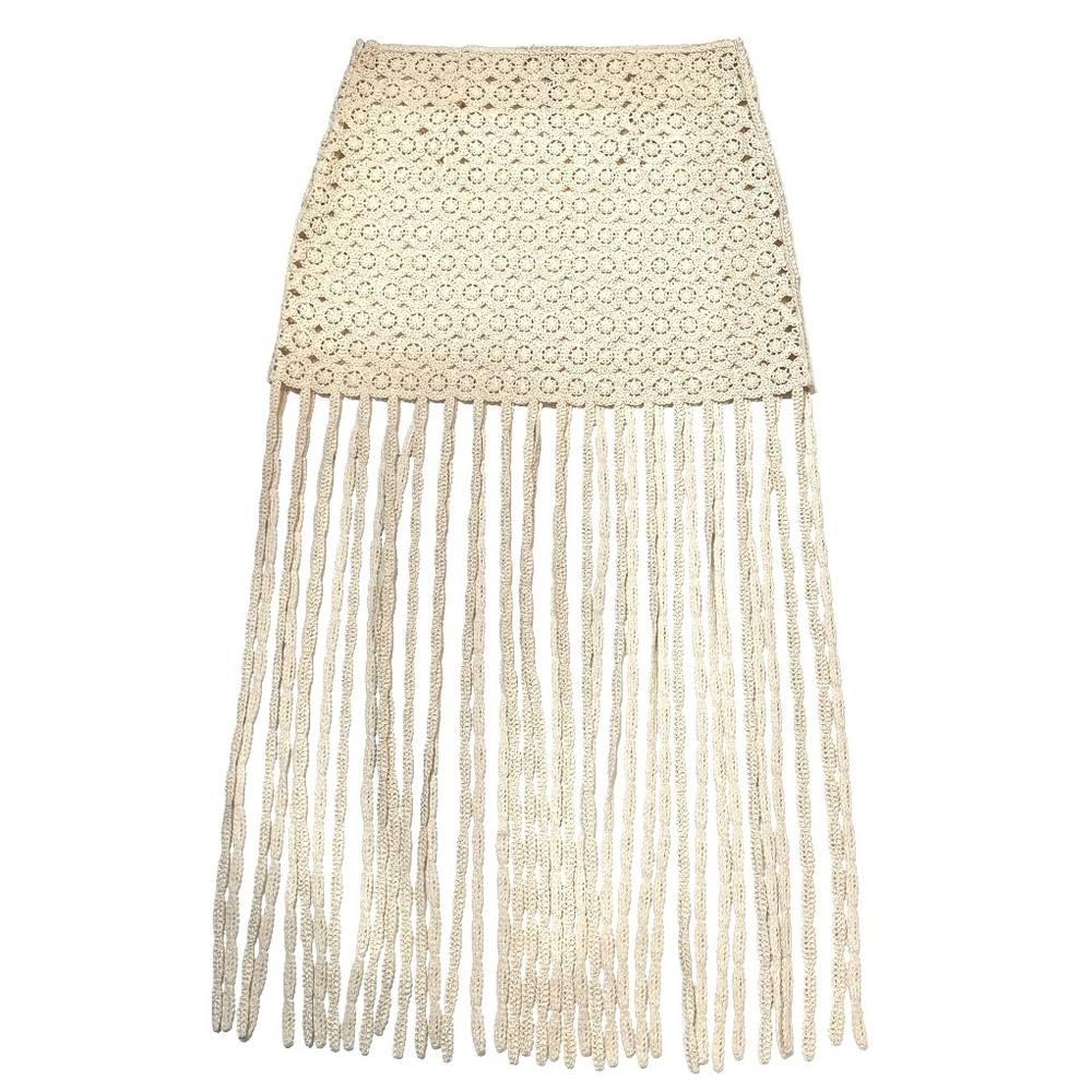 Zara Fringed Crochet Skirt - Picture 12 of 16